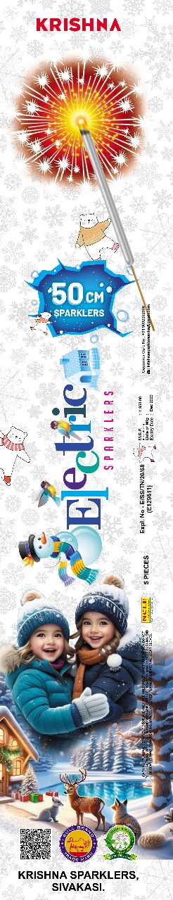 Krish Crackers 50 Cm Electric Sparklers(5pcs)